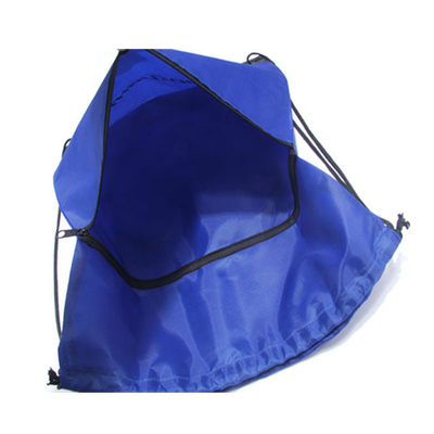 緑2色RPET 0.4cmの22x40cmナイロン ドローストリング袋