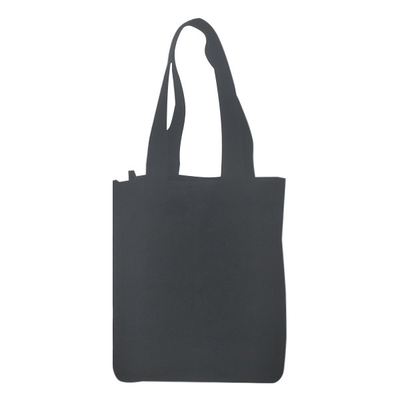 黒いキャンバスのPE 18x9x27cm CMYK 2のびんのワイン袋
