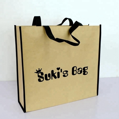 買物をする80gsm 150g 42x38x12cmの非すの目なし紙袋
